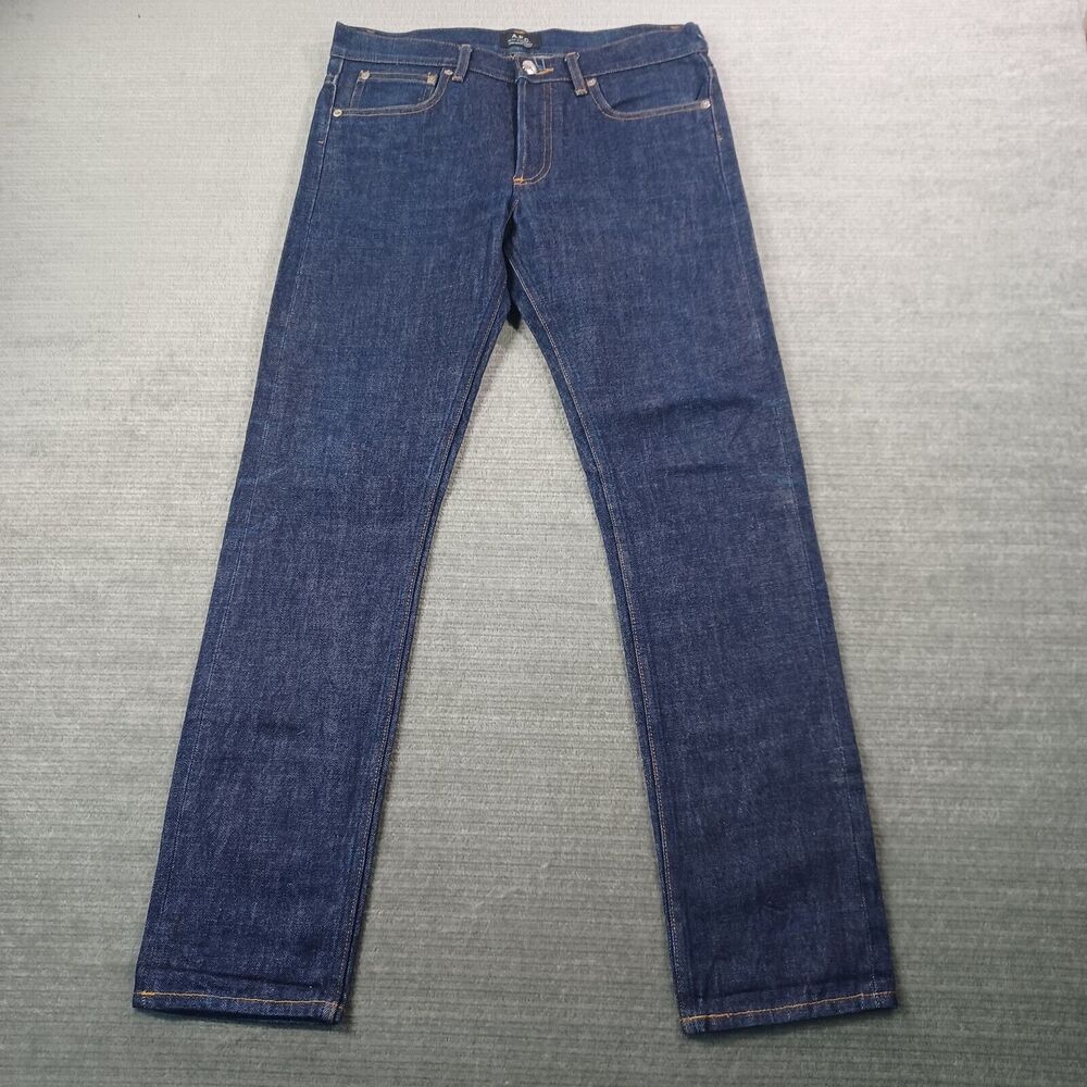 A.P.C. Men's Skinny Jeans — Deep Indigo Denim